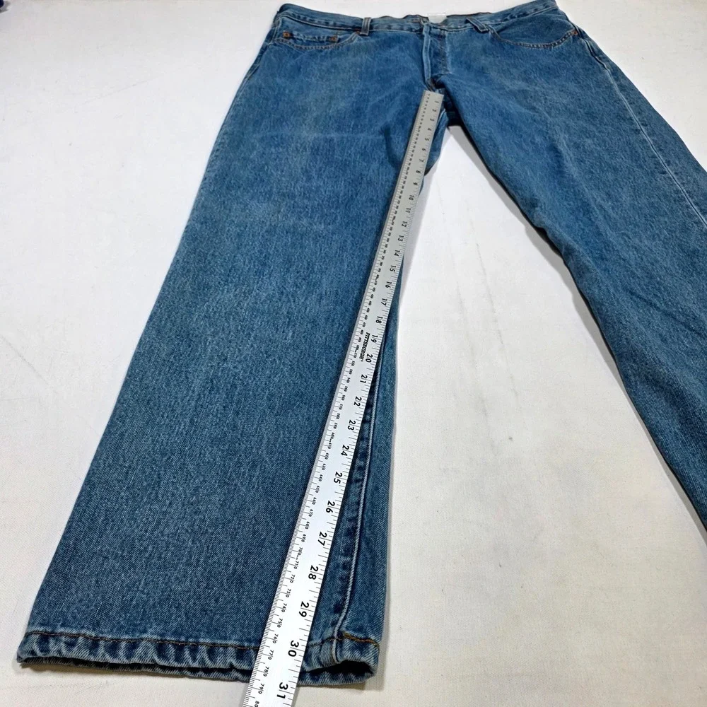 Levi's 501 Straight Leg Jeans Mens W40 L32 Blue Button Fly Classic Denim Pants